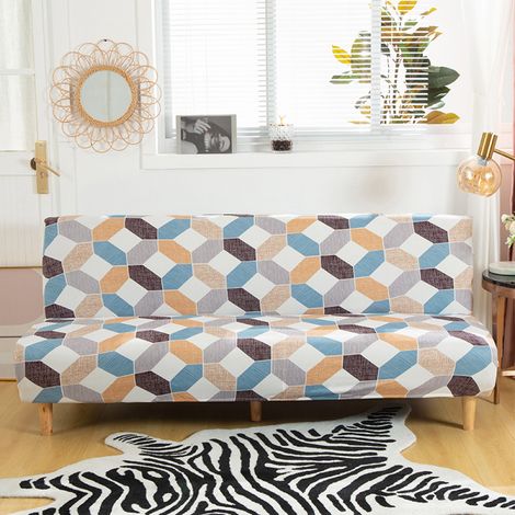 Housse de Canapé sans Accoudoir Extensible,Couverture de Canapé sans Bras Universel Tout Couvert Canapé Pliant Protecteur (1/4)