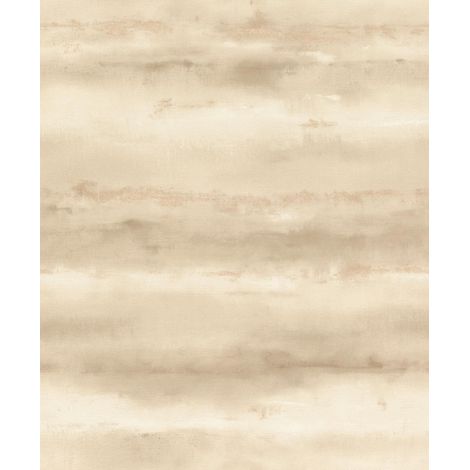 Papier peint non tissé à rayures - Aquarelle - En vinyle - Beige crème doré - Pour une ambiance d'intérieur moderne - Robuste et lavable - 10,05 m x 0,53 m (1/5)