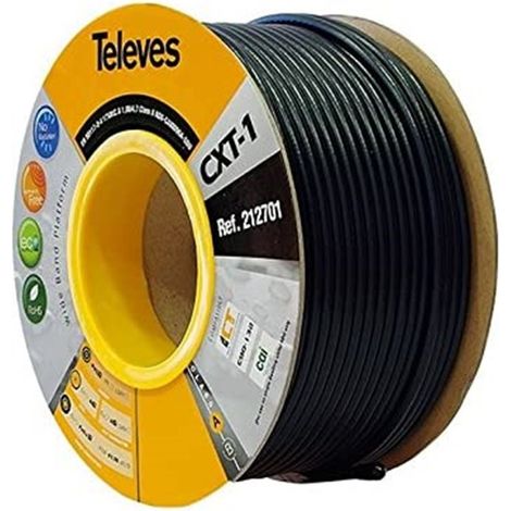 Cable coaxial CXT1 1/4,7/6,7mm PVC negro