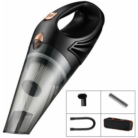 Leistungsstarker Autostaubsauger – Mini-Handstaubsauger 120 W, 12 V, mit 3 Zubehörteilen und Tragetasche, Autoteile – (1/4)