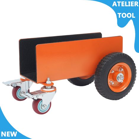 ATELIER 300kg/661.39lbs Charge acier allié de transporteur de panier de panier lourd avec 4 roues (1/5)
