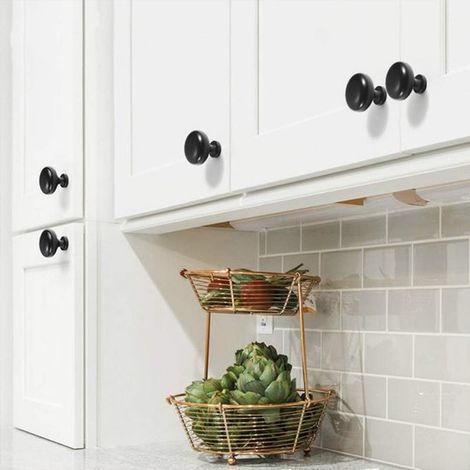 10 piezas，Tiradores para puertas，Tiradores para cajones，Tiradores de acero inoxidable de un solo orificio，Tiradores para armarios，29 mm (1/4)