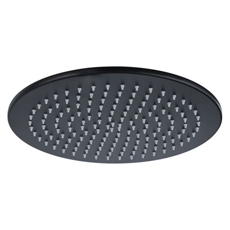 Fortifura Calvi Pomme de douche - 30cm - rond - 6mm - Noir mat (1/5)