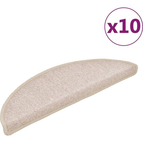 Maison Exclusive - Stufenmatten 10 Stk. 56x17x3 cm Taupe Halbrund