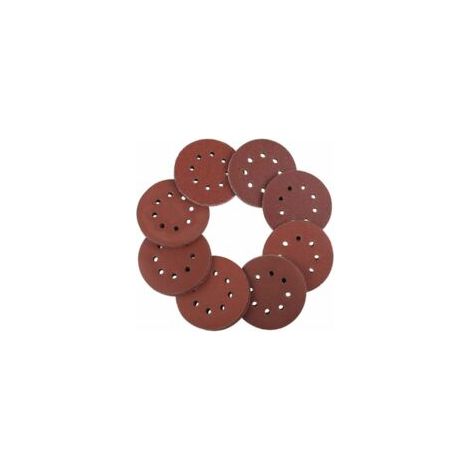 Juego de 100 discos de lijado para lijadoras orbitales aleatorias, granos 60/80/100/120/240 (20 discos por grano), 125 mm - Crezuo