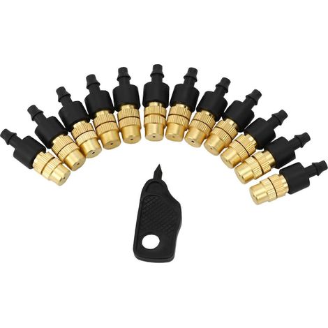 Set mit 2 verstellbaren Messing-Sprühdüsen für die Gartenbewässerung, Feinstrahlsprüher, verstellbarer Sprühkopf, Bewässerungsgerät, Gartenzubehör (1/5)