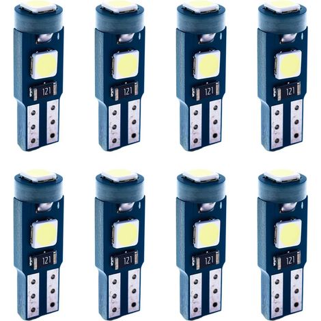 10 x T5 W3W Bulb 2721 27 37 286 PC74 LED, 12 V 0.7 W White 3 SMD 3030, Replacement Car Dashboard Interior Lighting Meter Tachometer Auto Universal (1/5)