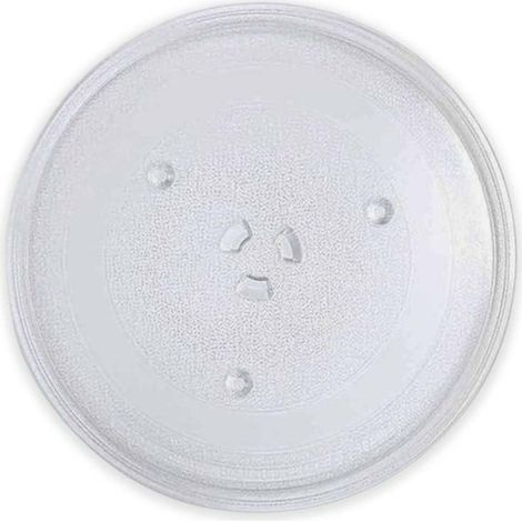 Plateau Micro Onde Tournant Universel 27 cm, en Verre, compatible avec différents modèles, plateau tournant avec 3 attaches, convient aux vrais modèles et marques (1/2)