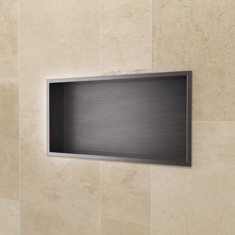 Hornacina de ducha PACIFIC black gun metal (1/3)