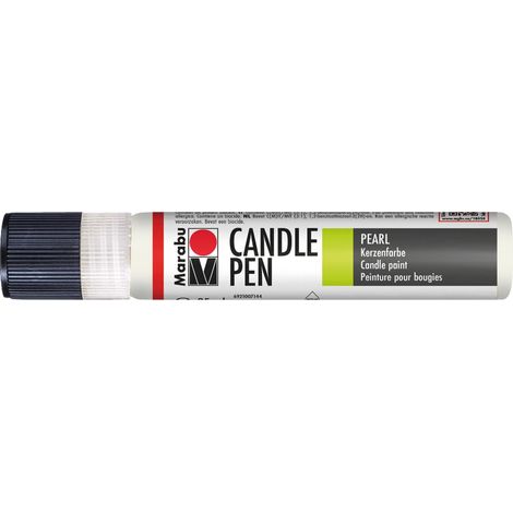 Candle Pen White - Pot de cire crémeuse - À base d'eau - Résistant à la lumière - Inodore - Résistant aux intempéries - Décoration de bougie facile - 25 ml (1/5)