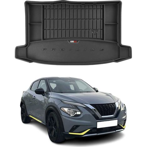 Tapis de Coffre 3D TPE Premium Compatible avec Nissan Juke II 2019-2022 Bac de Protection de Coffre Intérieur antidérapant Revêtement de Coffre Bords Hauts pour Voiture Noir (1/5)