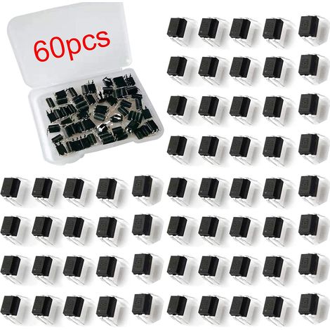 60 Stück PC817 Optokoppler 2,54 mm Pitch 4Pin DIY DIP-4 (1/5)