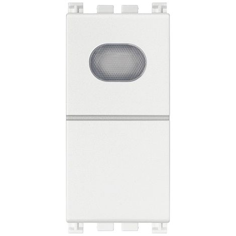 Pulsante 1P NO 10A con spia bianco vimar