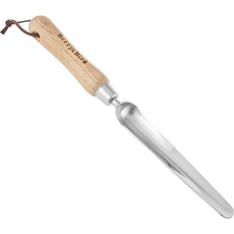 Élargisseur de semis, pelle à bulbes de jardin en acier inoxydable avec poignée en bois pour planter des semences d'intérieur, outil de semences, truelle de plante, plantoir (1/5)