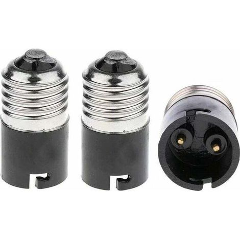 Adaptateur d'ampoule E27 vers B22 amp Convertisseur, convertisseur de base d'ampoule à baïonnette E27 Edison vers B22 (lot de 3) (1/5)