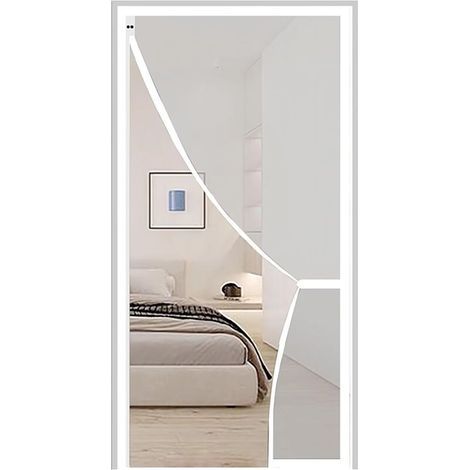 Moustiquaire magnétique 200 x 240 cm, blanc, pour empêcher les insectes d'entrer. (1/5)