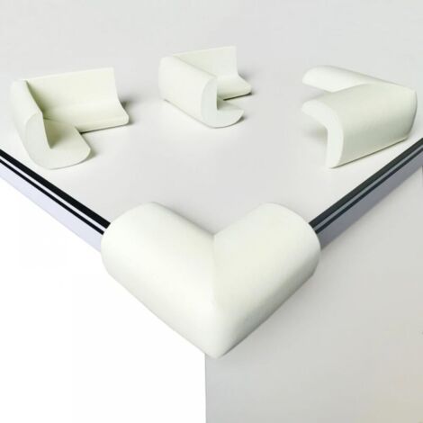 Lot de 8 protections d'angle de bureau en mousse souple pour bébé, protections d'angle antichoc à angle droit avec adhésif puissant (1/5)
