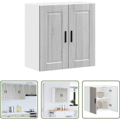 vidaXL Wandhalterung - Küchen-Hängeschrank Porto Grau Sonoma Holzwerkstoff (1/5)