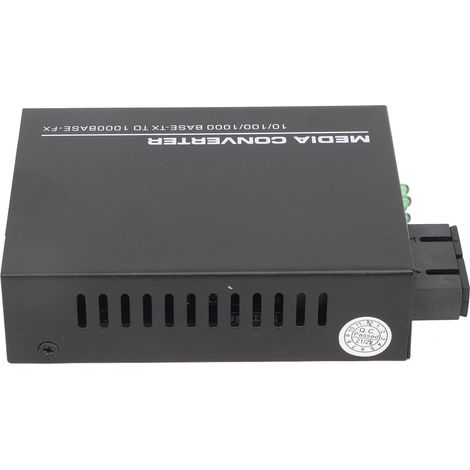 Convertisseur Fibre Optique 850nm 1000Mbps SC vers RJ45 Multimode Auto-Négociation Alimentation 100-240V UE (1/5)