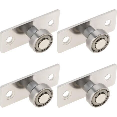 4pcs Guide de Sol de Porte Coulissante Guide de Rouleau de Sol Poulie à Roulement à Billes Coulissante Métallique Porte Coulissante Guide de Rouleau Roulements à Billes Rouleau (1/5)