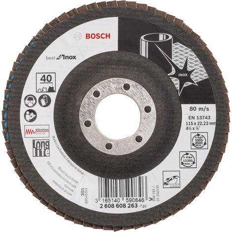 Polierpad X581 Best für Inox 115 mm 2223 mm 40  BOSCH 2608608263 (1/3)