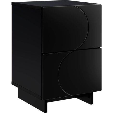 Bedside Cabinet Black 33.5 x 34.5 x 50 cm Engineered Wood vidaXL (1/5)