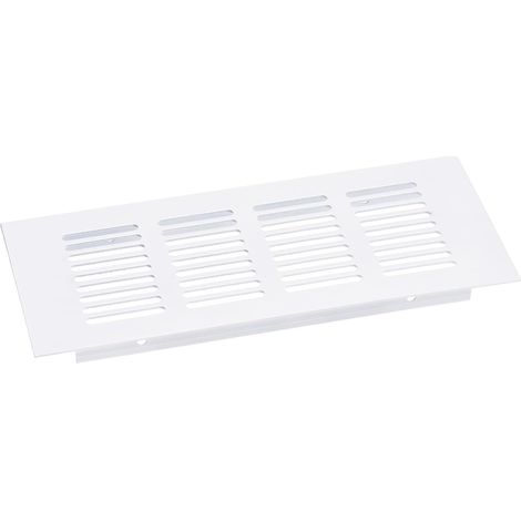 Grille de Couverture pour Bouches D'Aération, 1 Pièce 200 X 100 mm Grille de Retour D'Air en Alliage D'Aluminium Rectangulaire à Persiennes pour Armoire à Chaussures (Blanc) (1/5)