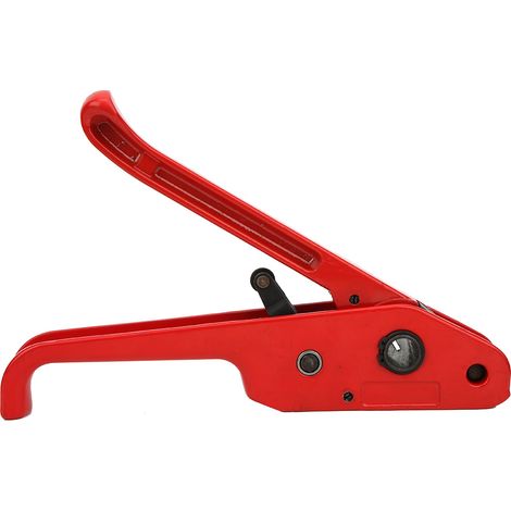 Manueller Bandspanner, rotes Kombinationswerkzeug ohne Siegel, Bindewerkzeug für 16–19 mm PET/PP-Band, rot (1/5)