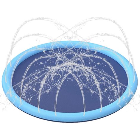 Tapis d'eau pour Chiens Jeux d'eau pour Extérieur  Tapis Eau pour Chien pour Crèche, Jardin d', Fête d'Anniversaire Estivale, Pelouse, Terrain de Jeux, Plage, Cour (1/5)