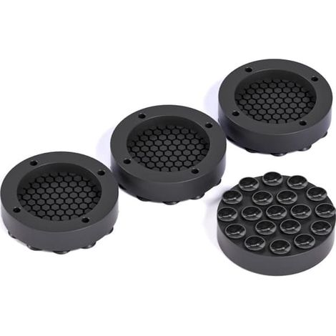 4pcs Washing Machine Shock Absorbing Pads Silent Non-Slip Round Height Pads Black (1/5)