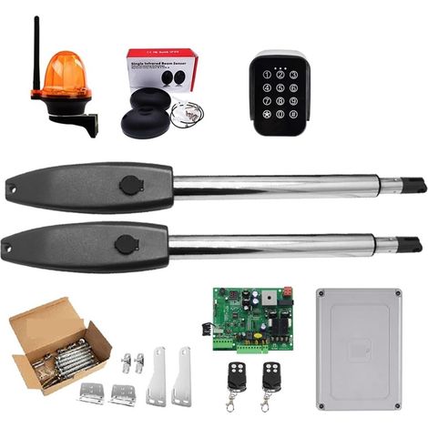 Kit d'ouvre-portes automatiques Kit d'ouvre-porte automatique opérateur de porte Double robuste for portes battantes doubles jusqu'à 16 pieds ou 880 lb moteur à courant alternatif pour accessoires de (1/5)