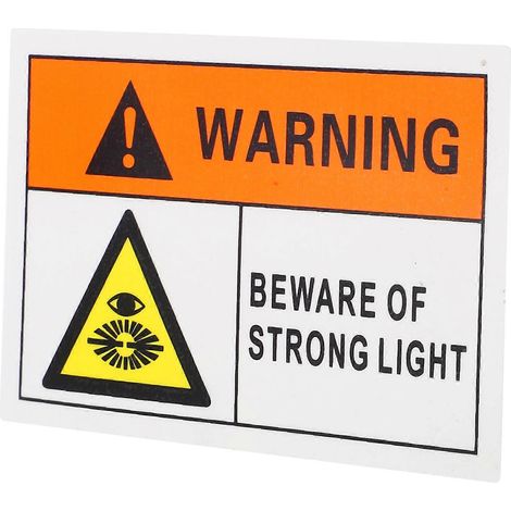 Autocollants d'avertissement de radiation, adhésifs, avec symbole lumineux de renard, adaptés aux équipements, lot de 5 (1/5)