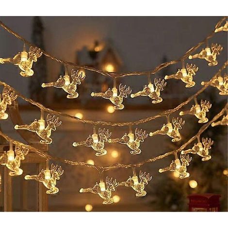 Guirlande lumineuse LED flocons de neige pour sapin de Noël, décoration de Noël pour la maison, 1,5 m, 10 LED (1/5)