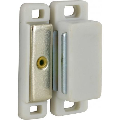 Pestillo magnético blanco 6kg, 46x16x15 mm, 2 piezas