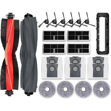 Pièces de rechange pour aspirateur robot Bot X40/X40 Pro/X40 Ultra : brosse latérale principale, filtre HEPA, lingettes de nettoyage, sacs à poussière. (1/5)
