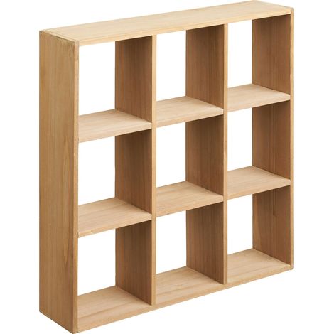 Mensola da parete Moss in pino massiccio naturale 46x10x46 cm (1/5)