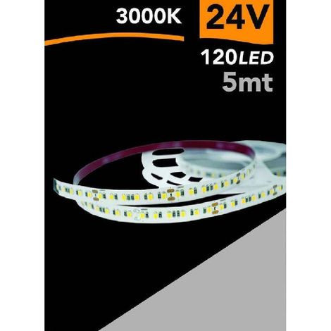 Trade Shop - Striscia Led 2835 Strip 5 Mt 24v 120 Led Smd Luce 3000k 4000k 6500k 2835-24v-5mm -