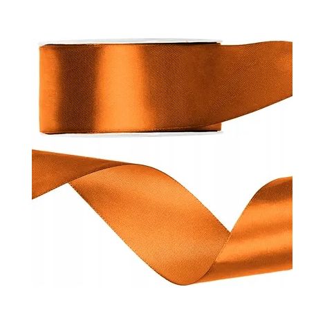 Nastro di raso arancione ruggine, nastro decorativo 25 mm, 25 m