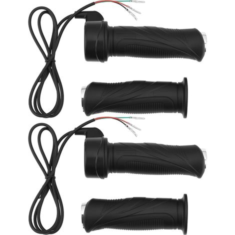 Set of 2 Pairs Bicycle Throttle Grips Speed Controller 3-Wire Rotary Throttle 24V/36V/48V Handlebar 22mm Electric Scooter Electric Bike (1/5)