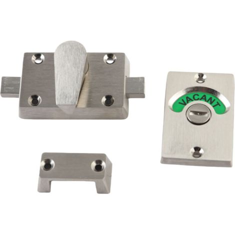 Edelstahl-Anzeigeschloss-Set für Badezimmer- und WC-Türen mit Zubehör (1/3)