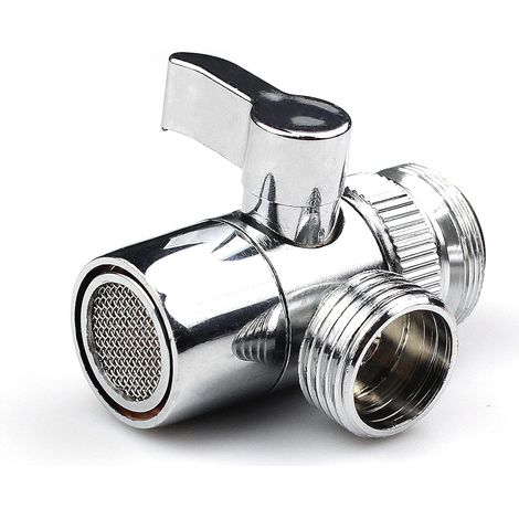 Inverseur de douche en alliage à 3 voies et collecteur - Vanne universelle pour évier de cuisine ou de salle de bain, pièce de rechange M22 x M24[YJD]