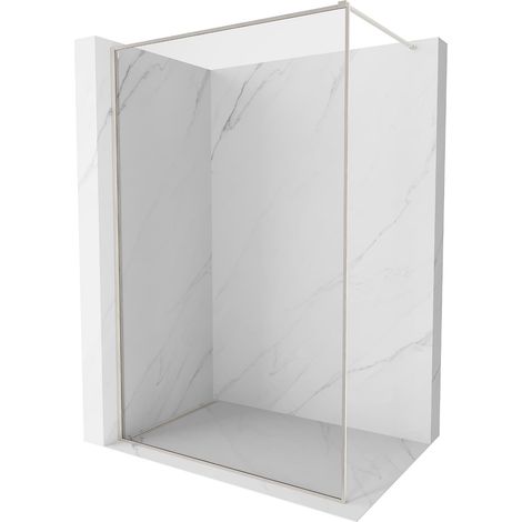 Mexen Kioto-F mampara de ducha Walk-in con marco 85 x 202 cm, transparente 8 mm, níquel cepillado - 800-085-104-97-00 (1/5)