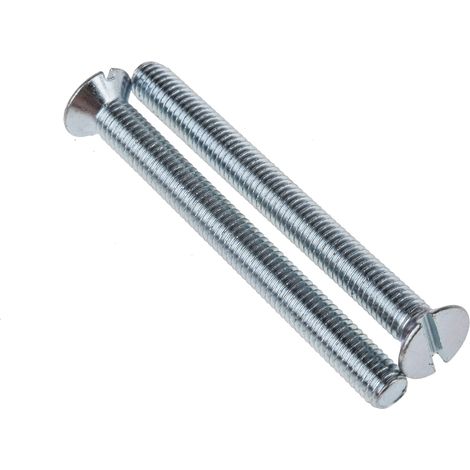 Vis à métaux RS PRO M5 à tête Fraisée fendue en Acier, 50mm ( Prix pour Sachet de 100 )