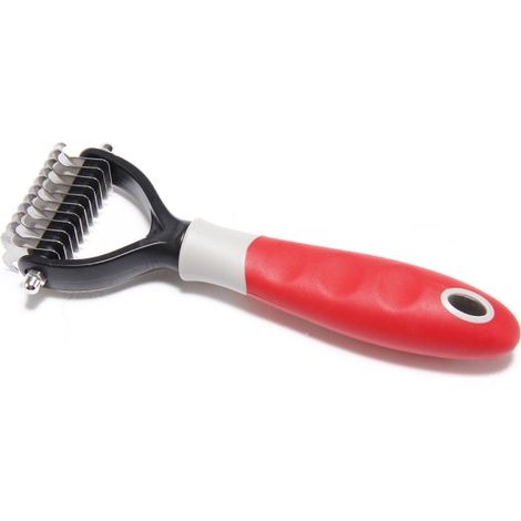 Peigne Repforskare pour sous-poil de chiens et chats, noir et bleu (1/5)