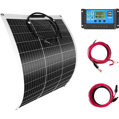 Kit Solaire 100W, Design Étanche, Haute Efficacité (1/2)