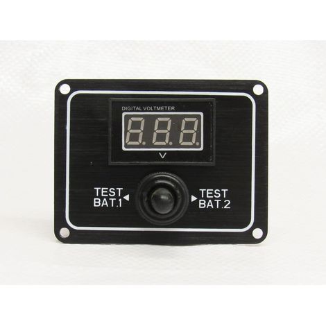 2 Way Digital Battery Test Switch 12V (Rocker Boat Gauge IP65 Water Resistant)
