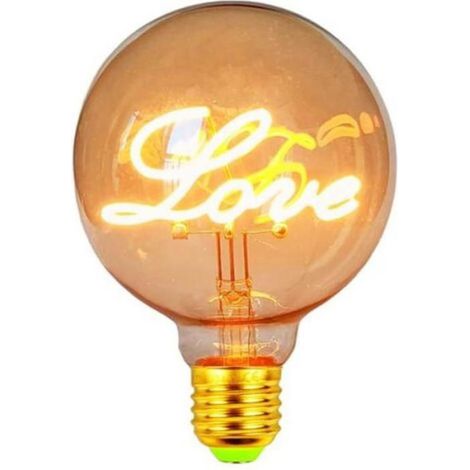 Ampoule Led G95 4W Dimmable 2000Kelvin 220-240V Love Edison Ampoule Décorative E27 (1/5)
