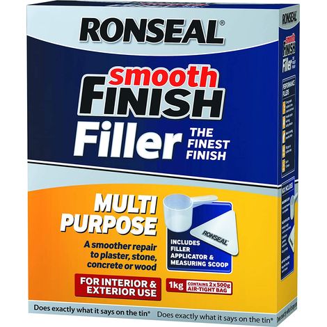 Ronseal 36549 Smooth Finish Multipurpose Wall Powder Filler 1kg RSLMPPF1KG