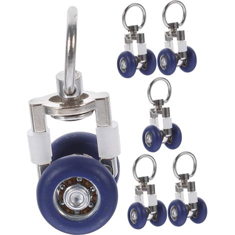 Lot de 6 poulies pour tringle à rideaux – Glisseurs silencieux et flexibles – Accessoires pour rideaux