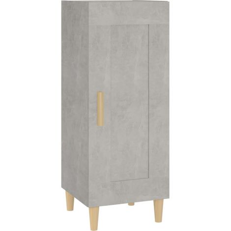 Aparador de madera contrachapada gris hormigón 34,5x34x90 cm vidaXL (1/5)